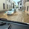 Tavagnacco, ore 8 di martedì 8 luglio: strade allagate
