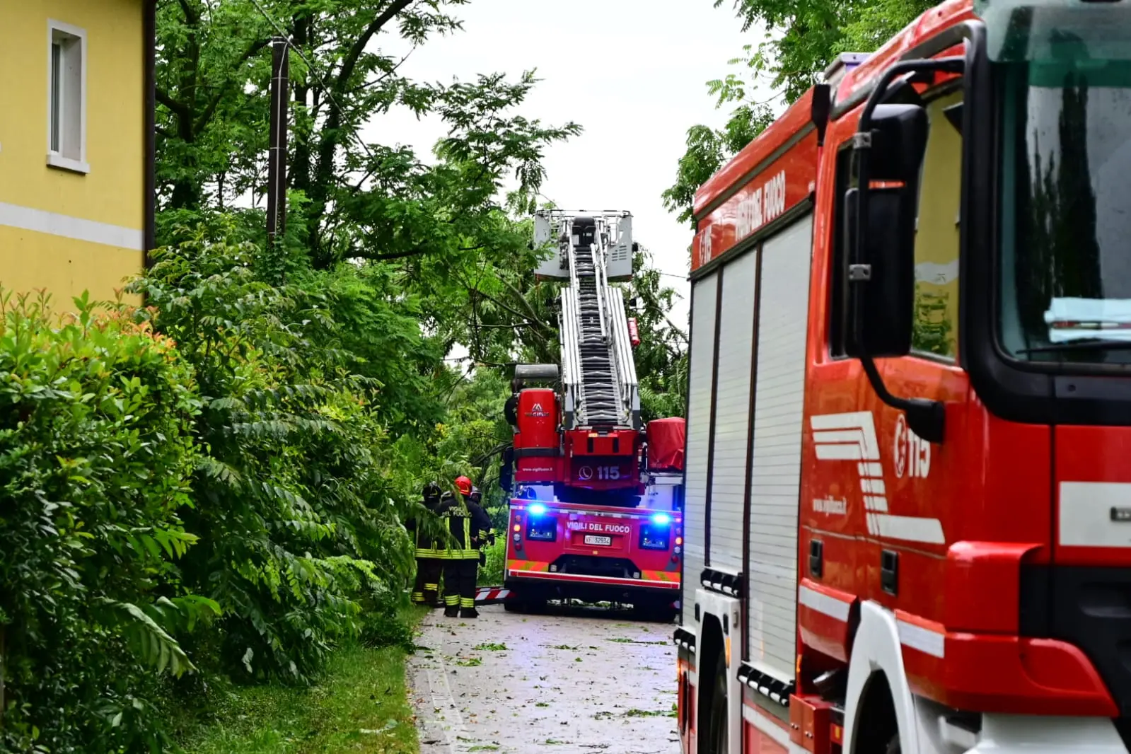 Vigili del fuoco al lavoro a Polcenigo