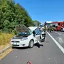 Una delle vetture coinvolte nello schianto