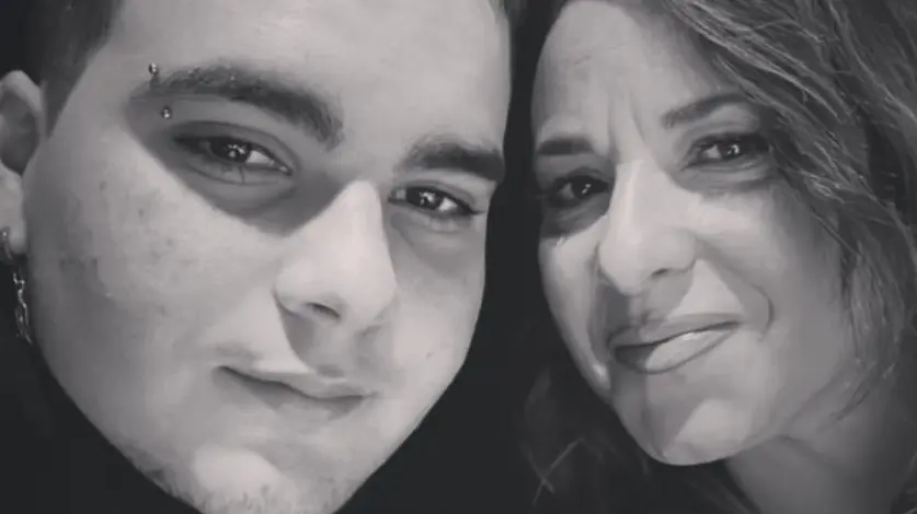 Andrea Falco con la madre Grazia