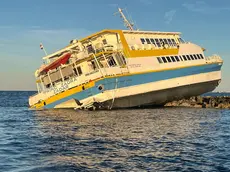 Il relitto del Princ Zadra poco prima dell’affondamento (foto da vecernji.hr)