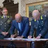 La firma dell'accordo in Comune (Lasorte)