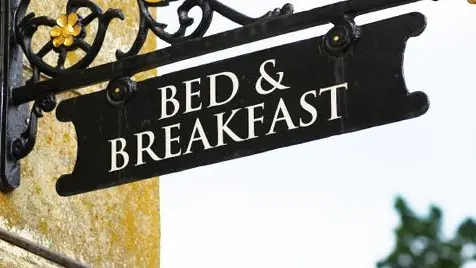 L'insegna di un bed and breakfast.