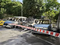 Le auto incendiate (Foto Lasorte)