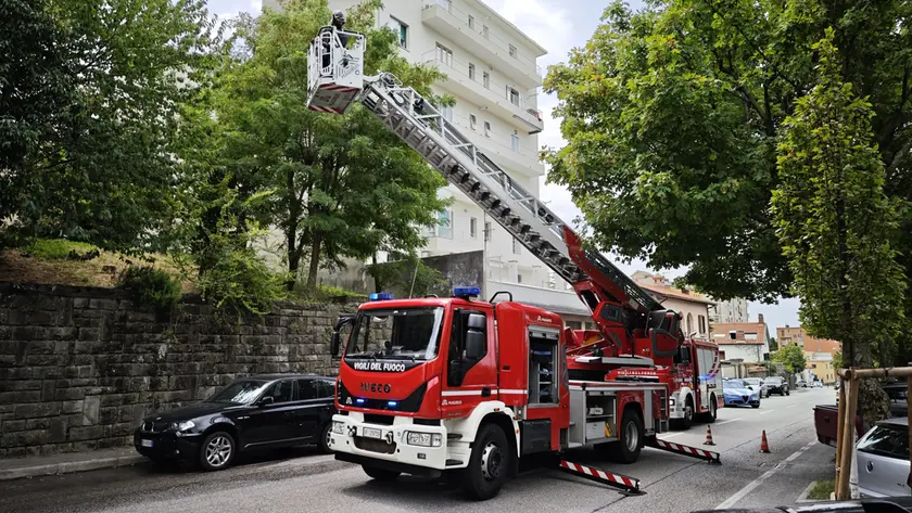 I Vigili del fuoco sul posto (Lasorte)