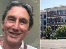 A sinistra il prof. Maurizio Pagliaro, a destra, nella foto di Lasorte, l'istituto Da Vinci dove insegnava