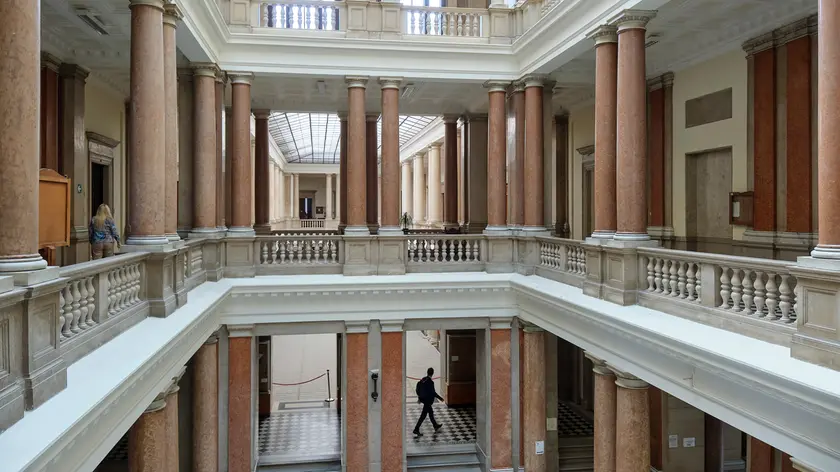 L’atrio del Tribunale di Trieste in Foro Ulpiano