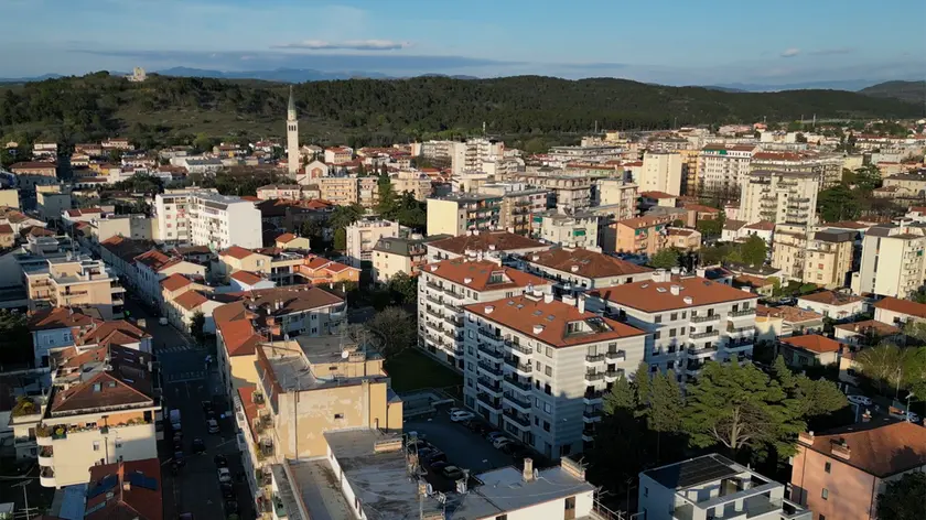 Le case di Monfalcone dall'alto