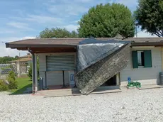 Il tetto della rugby house di San Vito è stato parzialmente scoperchiato a seguito del forte vento.