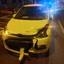 L'auto coinvolta nell'incidente di via Battisti