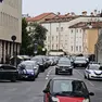 La colonna di auto in attesa di entrare al Park San Giusto (Lasorte)