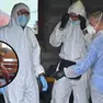 Carabinieri al lavoro nel garage dove sono stati trovati i resti e, nel tondo, la vittima, Alessandro Venier