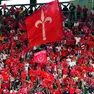 La bandiera con l’alabarda, simbolo di Trieste e della Triestina, svetta nella Curva Furlan