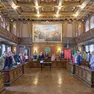 L’aula del Consiglio comunale durante la seduta foto Silvano