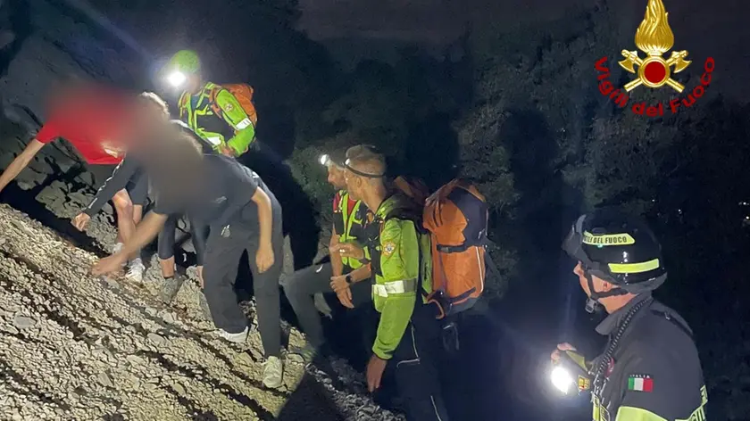 Il salvataggio dei giovani escursionisti