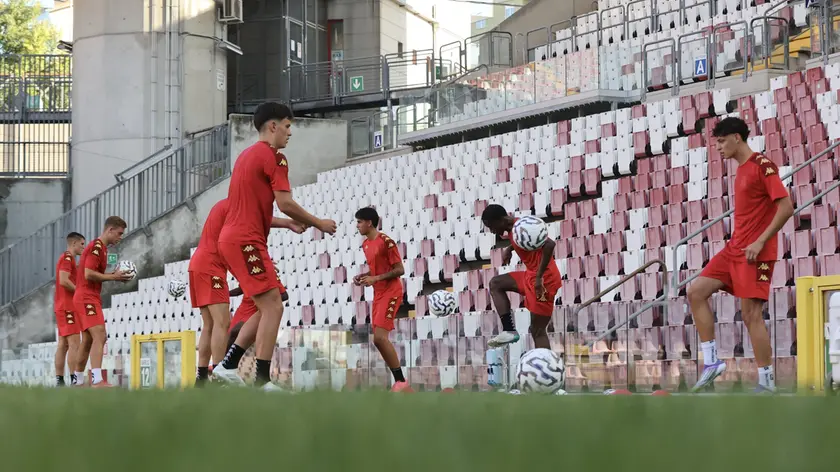 Il primo allenamento della Triestina. Foto Lasorte