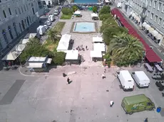 La piazza di Sant’Antonio e l’area del giardino con la fontana oggetto della riqualificazione (Silvano)