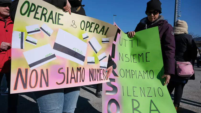 Una protesta dei lavoratori Tirso di un paio di anni fa (Silvano)