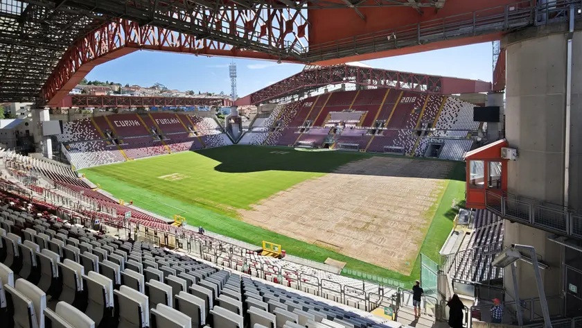 Le condizioni attuali del manto erboso dopo il concerto di Robbie Williams (Lasorte)