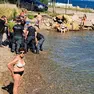 I tentativi di soccorso della Polizia