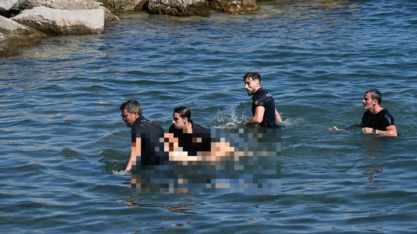 Un momento dei soccorsi