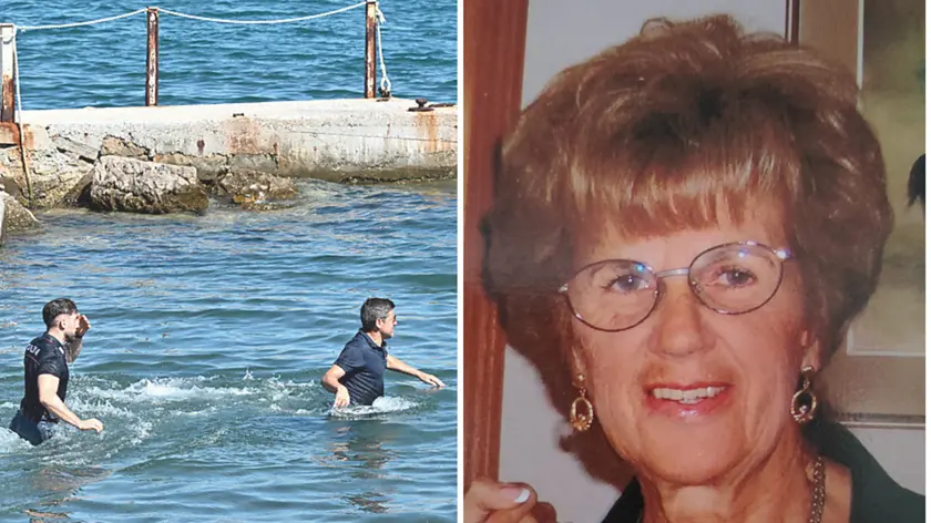 A sinistra il tentativo di salvataggio, a destra Vilma Perossa