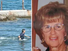 A sinistra il tentativo di salvataggio, a destra Vilma Perossa