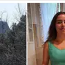 A destra Giulia Bonin, a sinistra l'area di Monte Grisa