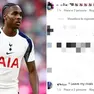 A sinistra Mathys Tel, a destra alcuni dei commenti razzisti apparsi sul suo profilo Instagram