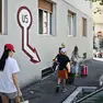 L’indicazione “Us” recuperata in via Fabio Severo. Fotoservizio Lasorte
