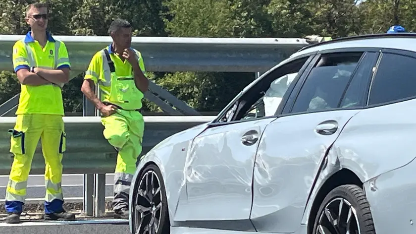 L'auto coinvolta nell'incidente (foto Silvano)