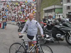 Marco Bregant in sella alla bici in una foto pubblicata sul suo profilo Fb