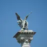 Il Leone di San Marco sulla sommità del monumento di Gradisca