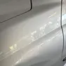 Una delle auto colpite nell’ultimo raid vandalico in via Santa Fosca