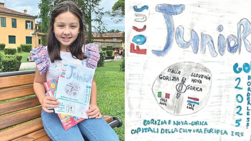 A sinistra, Valentina Angelina Ghiriti e, a destra, il suo disegno pubblicato da Focus