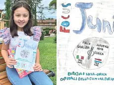 A sinistra, Valentina Angelina Ghiriti e, a destra, il suo disegno pubblicato da Focus
