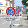 I cartelli lungo via Trieste in attesa delle riasfaltature (Tibaldi)