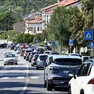 La coda a Sistiana domenica pomeriggio (Bruni)