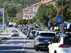 La coda a Sistiana domenica pomeriggio (Bruni)