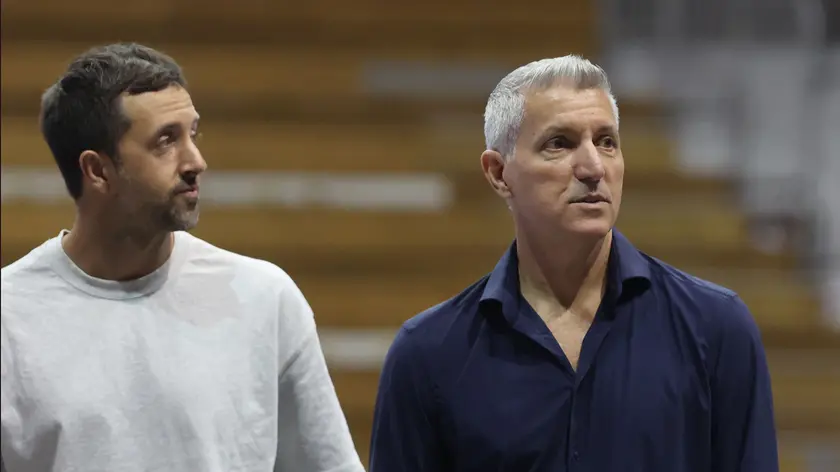 Il gm biancorosso Michael Arcieri, qui con Daniele Cavaliero (Lasorte)