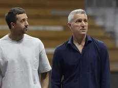 Il gm biancorosso Michael Arcieri, qui con Daniele Cavaliero (Lasorte)