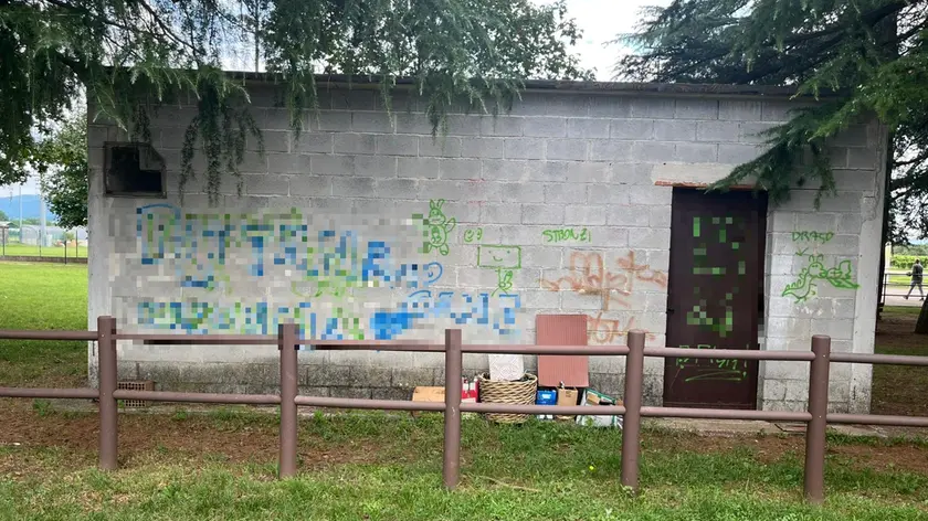 Una delle aree deturpate a San Lorenzo