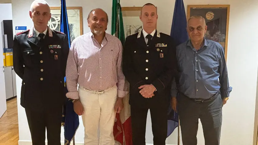 Il saluto in Municipio al comandante Davide Franco