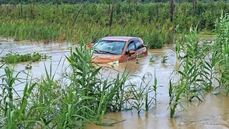 Una foto del maltempo in Slovenia (foto Radio Capris)