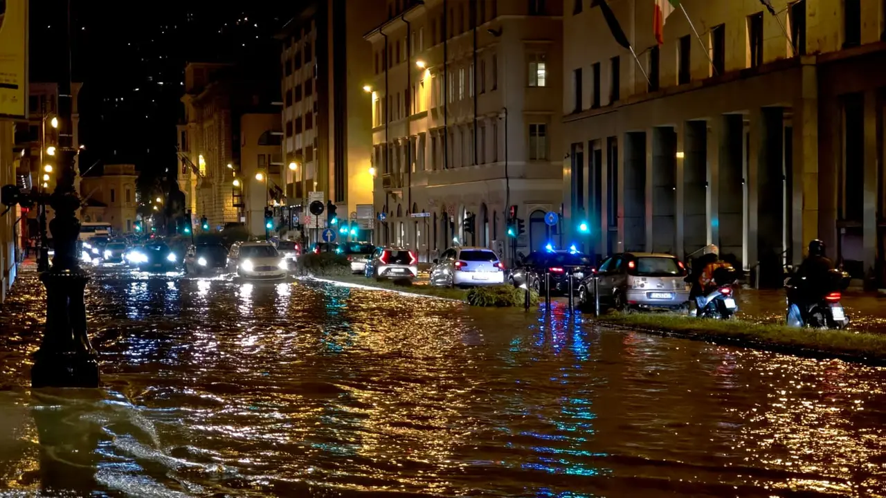 Le Rive di Trieste allagate. Foto Lasorte