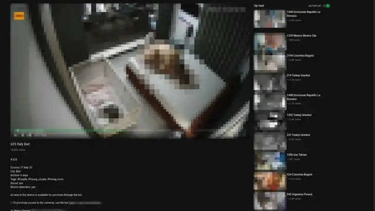 Scoperto un portale che "vende" immagini da videosorveglianza
