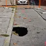 Il cedimento in via della Tesa (Lasorte)