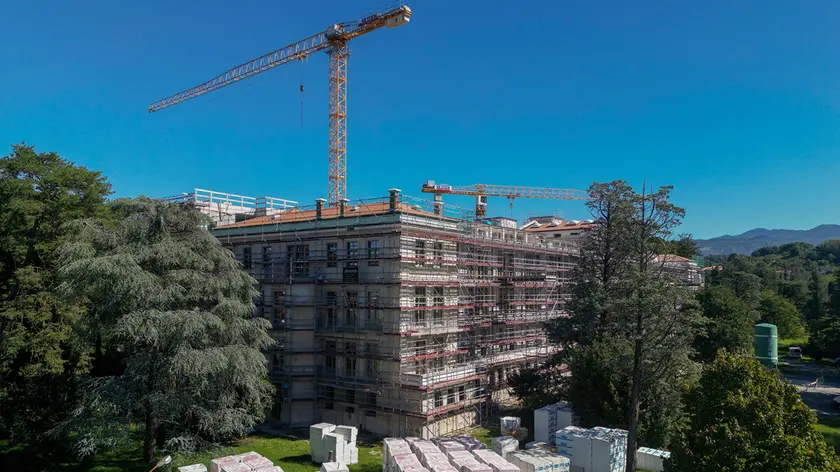 Il cantiere all’ex Pneumologico di via Vittorio Veneto a Gorizia (Bonaventura)
