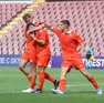 L'esultanza dopo il gol dell'1-0 (Lasorte)