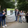L’inaugurazione alla rotonda del Boschetto (Lasorte)